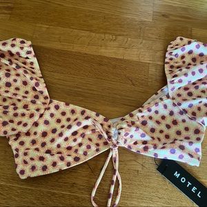 NWT Motel sunflower bikini top size M
